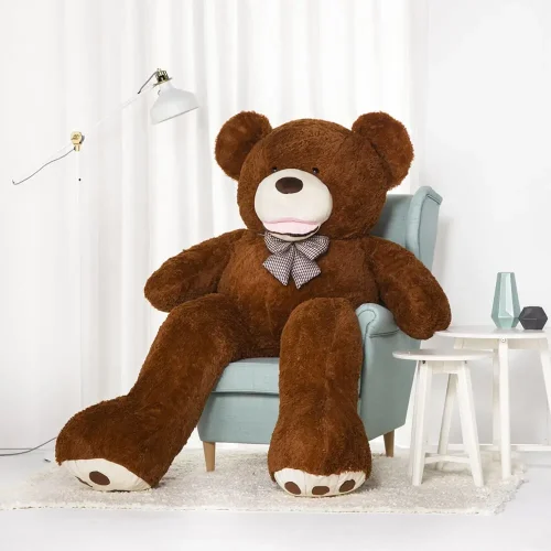 Teddyway Bobo Large Plush Teddy Bear Giant XXL, Cuddly Toy, Toy, 200 cm, Dark Brown - Teddyway