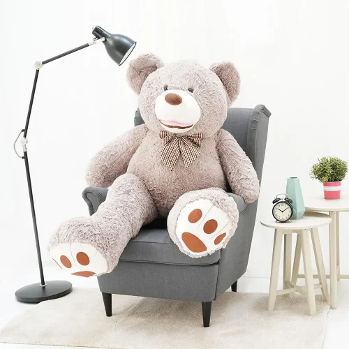 Teddyway Bobo Großer Plüschtier Teddybär Riesen XXL, Kuscheltier, Spielzeug, 160 Cm, Grauer - Teddyway