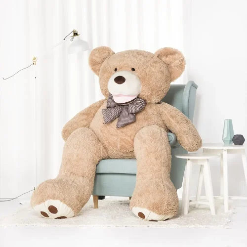 Teddyway Bobo Großer Plüschtier Teddybär Riesen XXL, Kuscheltier, Spielzeug, 200 Cm, Hellbrauner - Teddyway