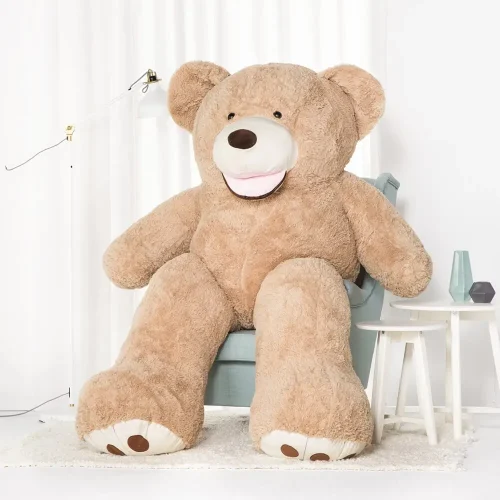 Teddyway Bobo Großer Plüschtier Teddybär Riesen XXL, Kuscheltier, Spielzeug, 220 Cm, Hellbrauner - Teddyway