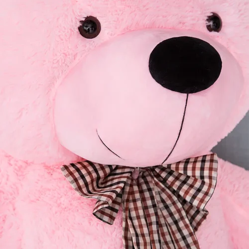 Teddyway Popo Large Plush Teddy Bear Giant XXL, Cuddly Toy, Toy, 100 cm, Pink - Teddyway