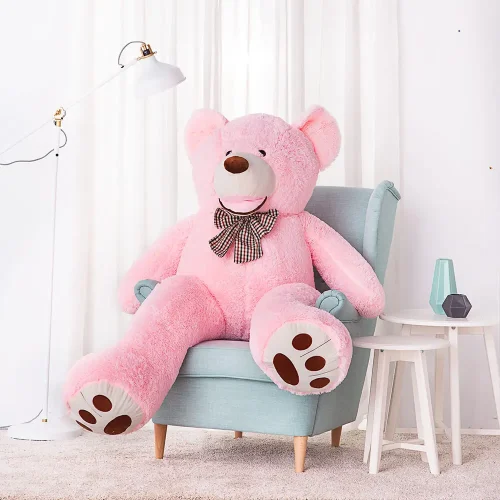 Teddyway Bobo Großer Plüschtier Teddybär Riesen XXL, Kuscheltier, Spielzeug, 160 Cm, Rosa - Teddyway