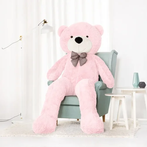 Teddyway Popo Large Plush Teddy Bear Giant XXL, Cuddly Toy, Toy, 200 cm, Pink - Teddyway