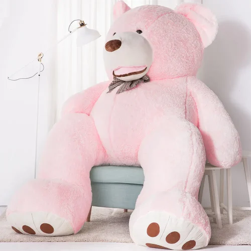 Большой плюшевый мишка Teddyway Bobo, гигантский размер XXL, мягкая игрушка, 260 см, розовый - Teddyway