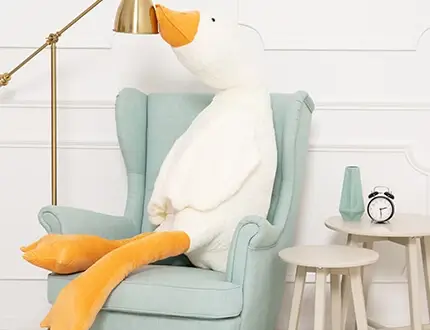 Große gänse kuscheltiere
